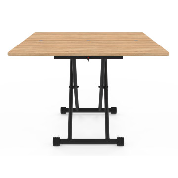 Table basse dinatoire Tribeca hauteur ajustable effet bois