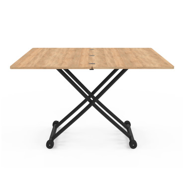 Table basse dinatoire Tribeca hauteur ajustable effet bois