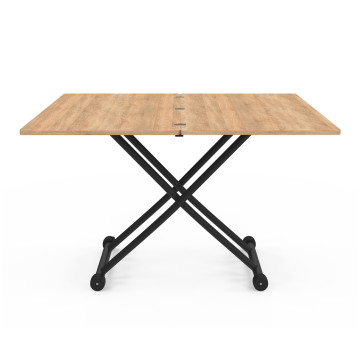 Table basse dinatoire Tribeca hauteur ajustable effet bois