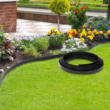 Bordurette 10m pour parterre en plastique noir