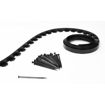 Bordurette 10m pour parterre en plastique noir