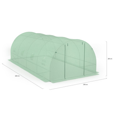 Serre 18m² verte - gamme maraichère