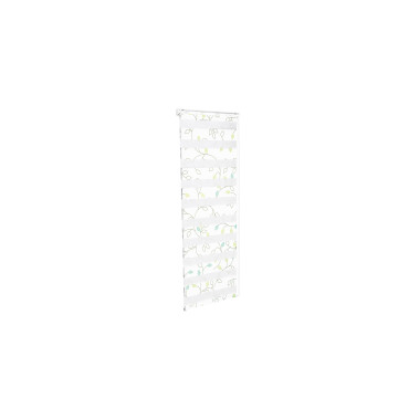 Store enrouleur Zebra 50x150cm fleurs vertes