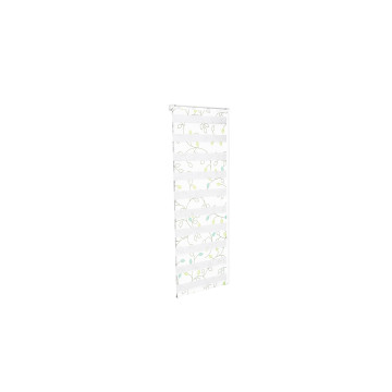 Store enrouleur Zebra 50x150cm fleurs vertes