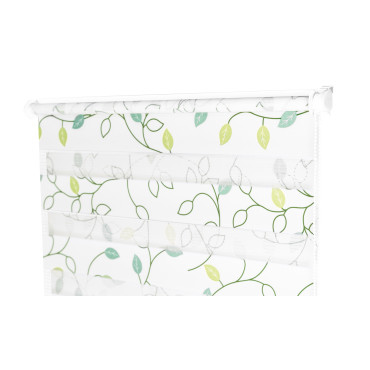 Store enrouleur Zebra 50x150cm fleurs vertes