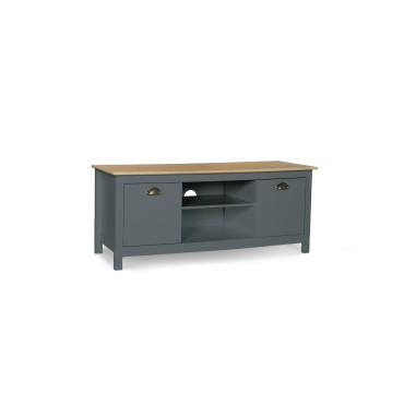 Meuble TV Ninon bois et gris L113cm