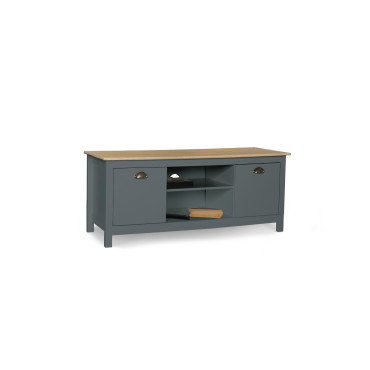Meuble TV Ninon bois et gris L113cm