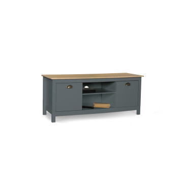 Meuble TV Ninon bois et gris L113cm