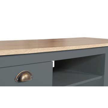 Meuble TV Ninon bois et gris L113cm