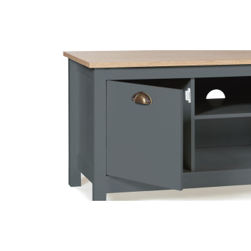 Meuble TV Ninon bois et gris L113cm
