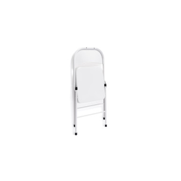 Chaises pliantes Lucy en métal blanc - Lot de 2