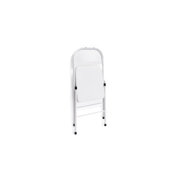 Chaises pliantes Lucy en métal blanc - Lot de 2