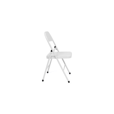 Chaises pliantes Lucy en métal blanc - Lot de 2