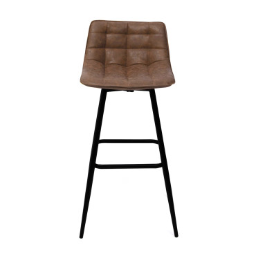 Tabourets de bar Irina simili marron - lot de 4