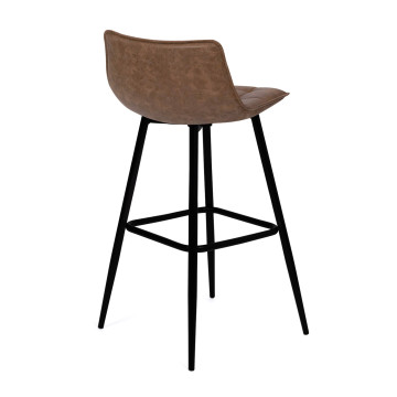 Tabourets de bar Irina simili marron - lot de 4