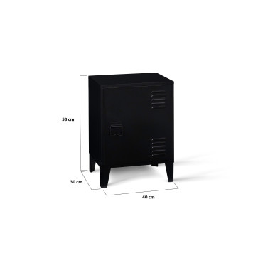 Tables de chevet Storen en métal noir - lot de 2