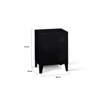 Tables de chevet Storen en métal noir - lot de 2