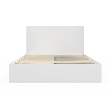Lit Orem 140x190cm blanc tiroir coulissant
