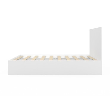 Lit Orem 140x190cm blanc tiroir coulissant