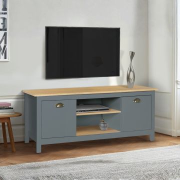 Meuble TV Ninon bois et gris L113cm