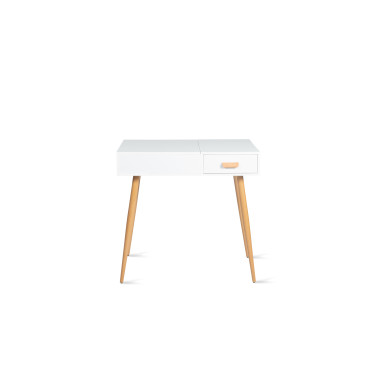 Coiffeuse-bureau 2 en 1 Serena avec miroir rabattable
