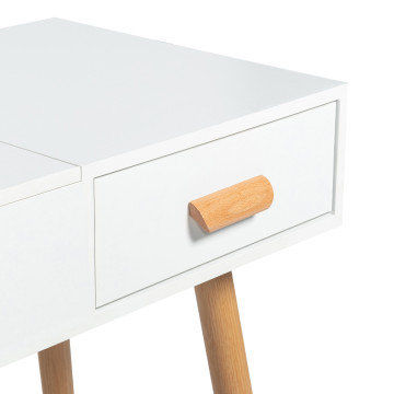 Coiffeuse-bureau 2 en 1 Serena avec miroir rabattable