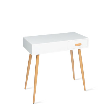 Coiffeuse-bureau 2 en 1 Serena avec miroir rabattable