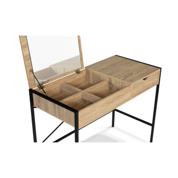 Coiffeuse Alana miroir rabattable avec tabouret