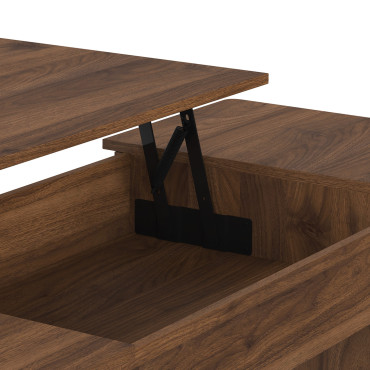 Bureau Faustine plateau relevable effet lattes noyer