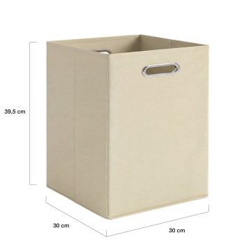 Meuble machine à laver Will panier à linge intégré blanc et bois