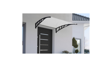 Marquise de porte transparente 80x120cm