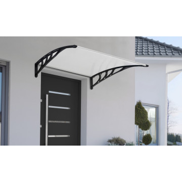 Marquise de porte transparente 80x120cm