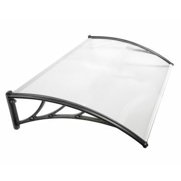 Marquise de porte transparente 80x120cm