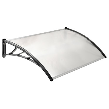 Marquise de porte transparente 80x120cm