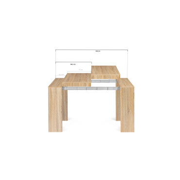 Console-table à manger extensible Nora bois 140cm