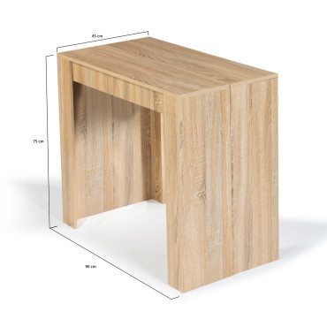Console-table à manger extensible Nora bois 140cm