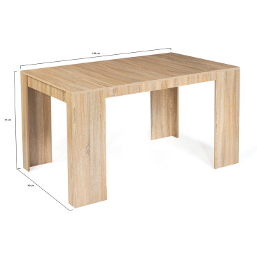 Console-table à manger extensible Nora bois 140cm