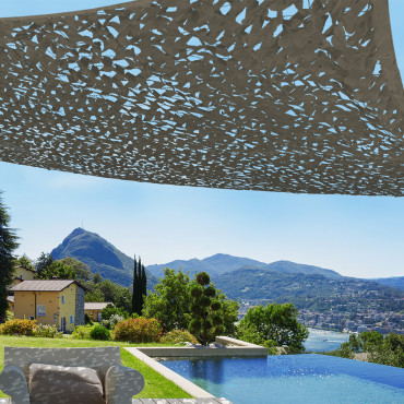 Ombrière rectangulaire taupe 3x3m