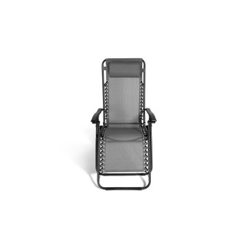 Fauteuils de jardin Relax gris anthracite - Lot de 2