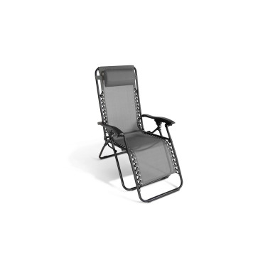 Fauteuils de jardin Relax gris anthracite - Lot de 2