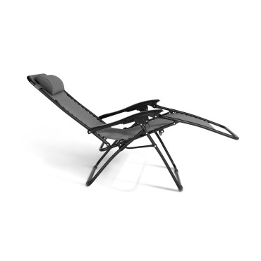 Fauteuils de jardin Relax gris anthracite - Lot de 2
