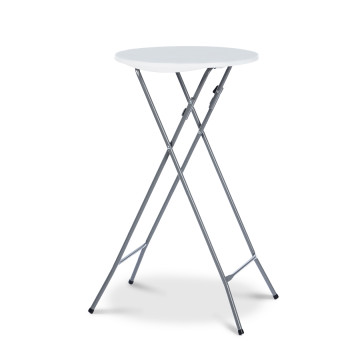 Tables hautes de réception pliantes 105cm + housses noires - lot de 2