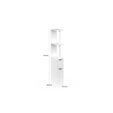 Colonne salle de bain blanche 118cm