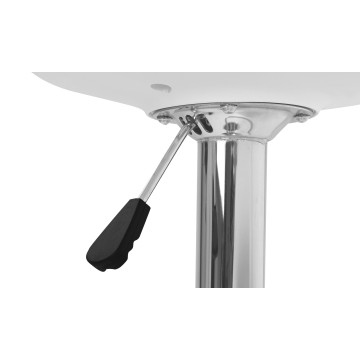 Tabourets de bar Karl blancs pied métal réglable - lot de 2
