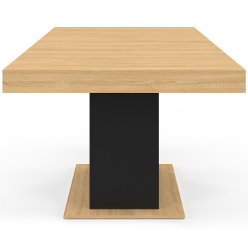 Table à manger extensible Tania bois et noir 160-200cm