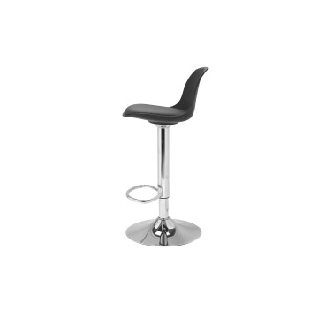 Tabourets de bar Karl noirs pied métal réglable - lot de 2