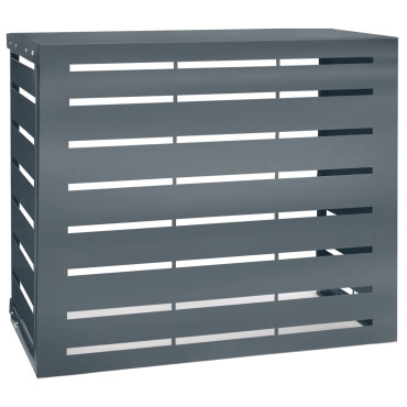 Cache clim extérieur en métal gris