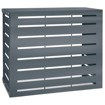 Cache clim extérieur en métal gris