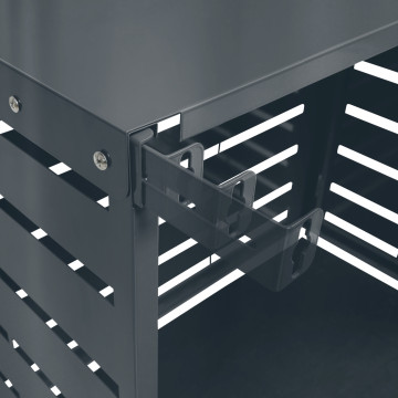 Cache clim extérieur en métal gris