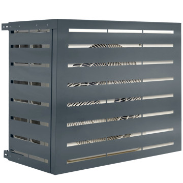 Cache clim extérieur en métal gris
